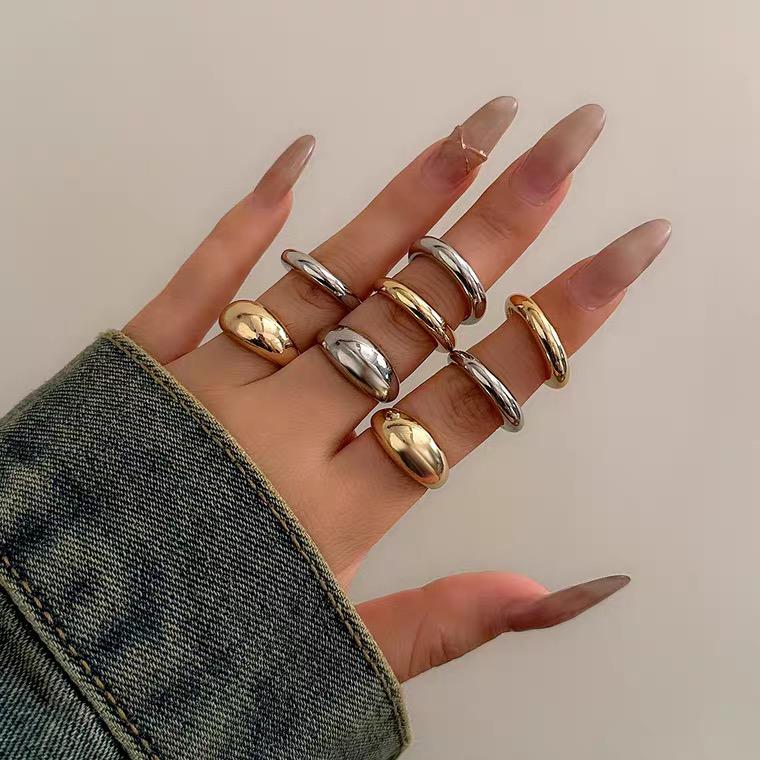 Round Chunky Ring Set